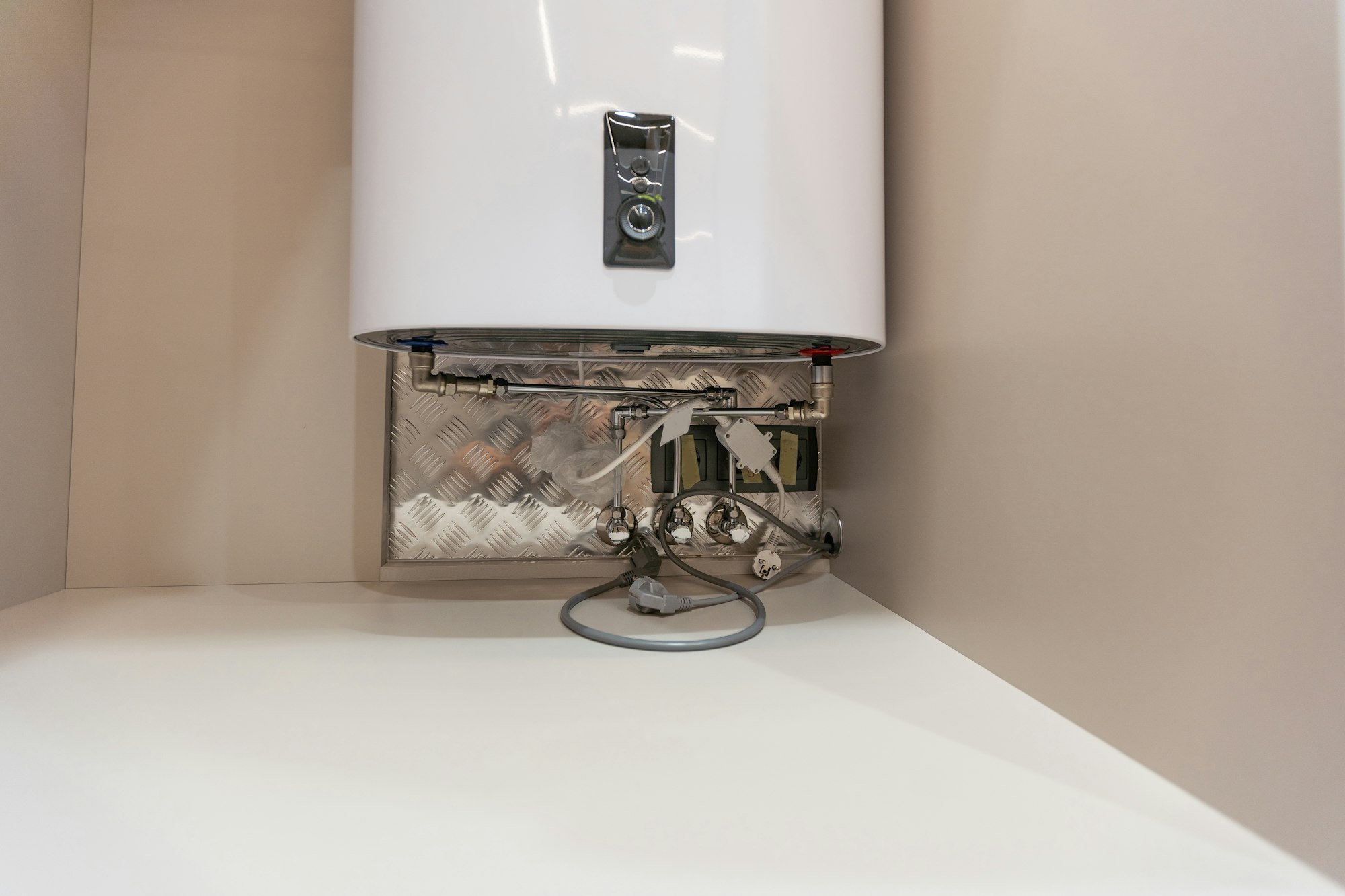 Electric Boiler (wall water heater) in bathroom